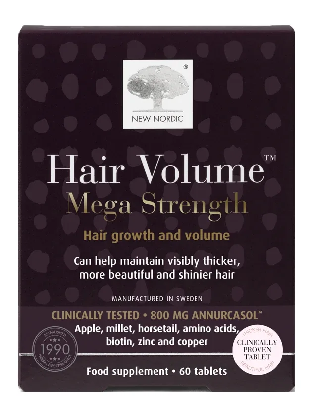 New Nordic Hair Volume™ Mega strength tabletes, 60 gb.