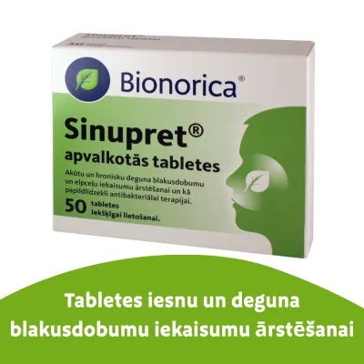 Sinupret apvalkotās tabletes N50