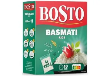 BASMATI RĪSI BOSTO 4X125G