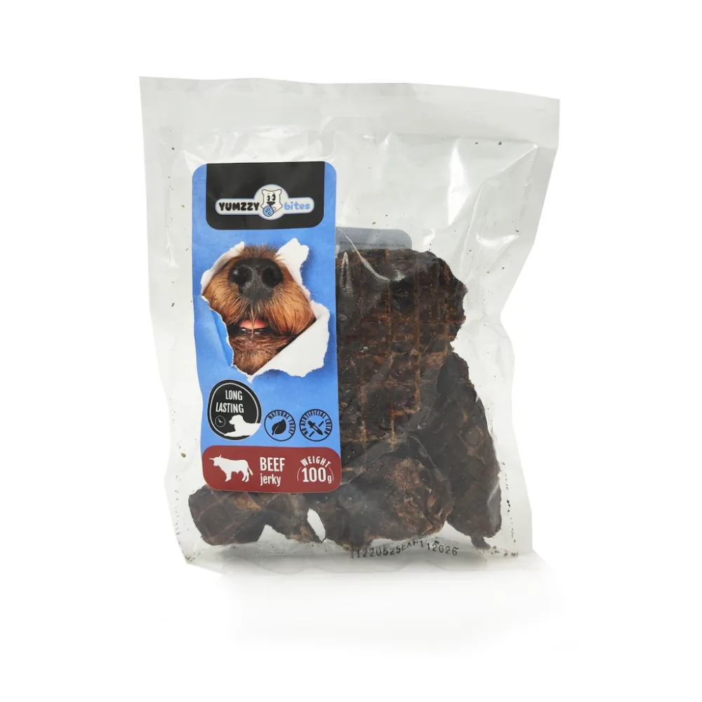 SUŅU GARDUMS YUMZZYBITES, ŽĀVĒTA LIELLOPA GAĻA, 100G