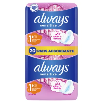 HIGIĒNISKĀS PAKETES ALWAYS SENSITIVE NORMAL PLUS, S1, 20 GAB.