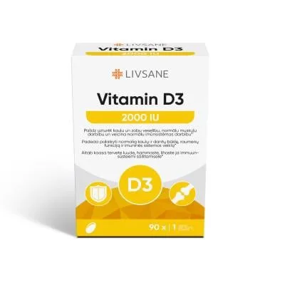 Livsane D3 2000 SV kapsulas N90