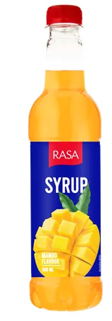 SĪRUPS RASA AR MANGO GARŠU, AR CUKURIEM UN SALDINĀTĀJU, PET, 0.5L (DEP)