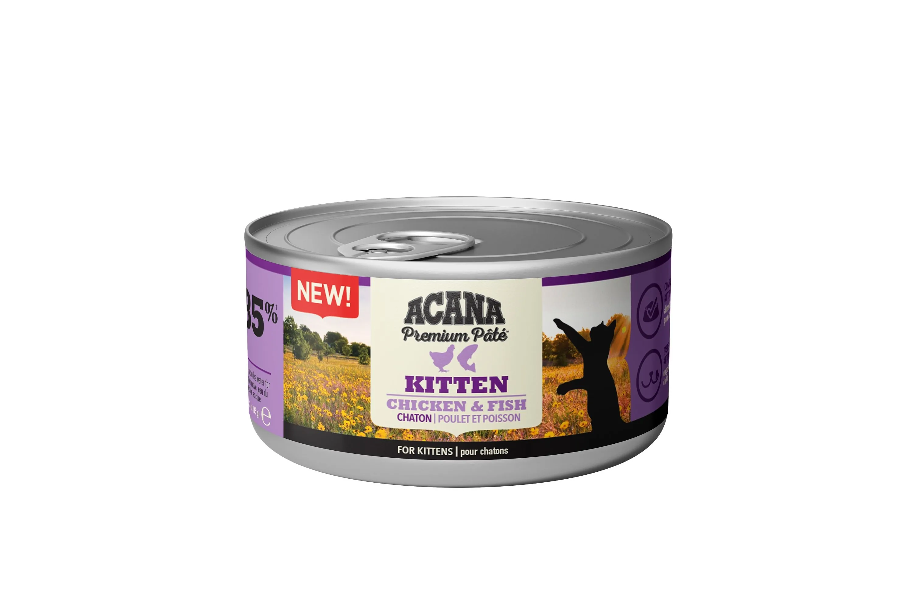 KONSERVI KAĶIEM ACANA KITTEN, VISTA AR ZIVĪM, 85G