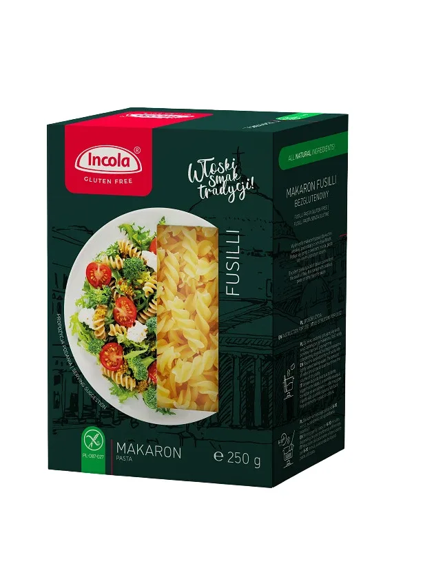 Безглютеновые макароны фузилли Incola, 250 г