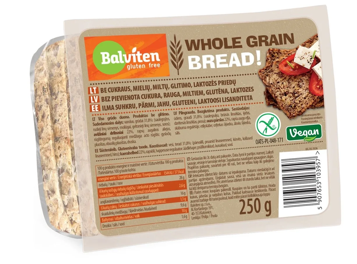 MAIZE AR SĒKLĀM BALVITEN, BEZ GLUTĒNA, 250G