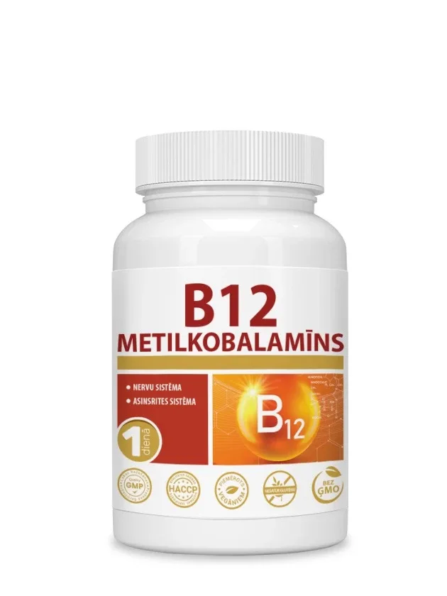 Vitamīns B12 (metilkobalamīns) 1000MCG, 60 tabletes