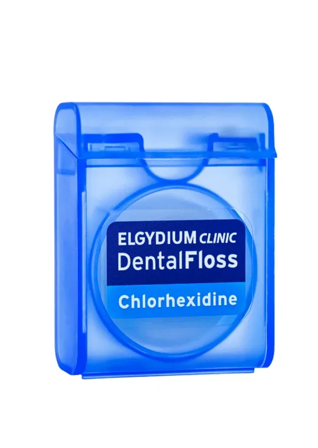 Elgydium Clinic Dental Floss chlorhexidine zobu diegs