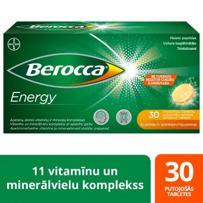 Berocca Energy putojošās tabletes N30