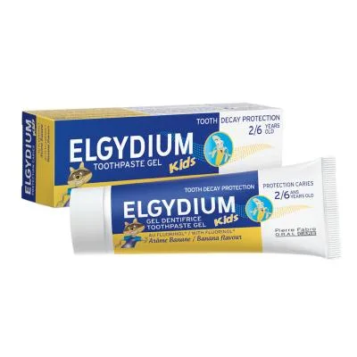 Elgydium Kids zobu pasta ar banānu garšu 2-6 g. 50 ml