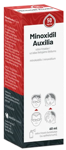 Minoxidil Auxilia 50 mg/ml šķīdums, 60 ml