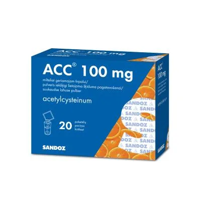 Acc 100 mg pulveris iekšķīgi lietojama šķīduma pagatavošanai N20