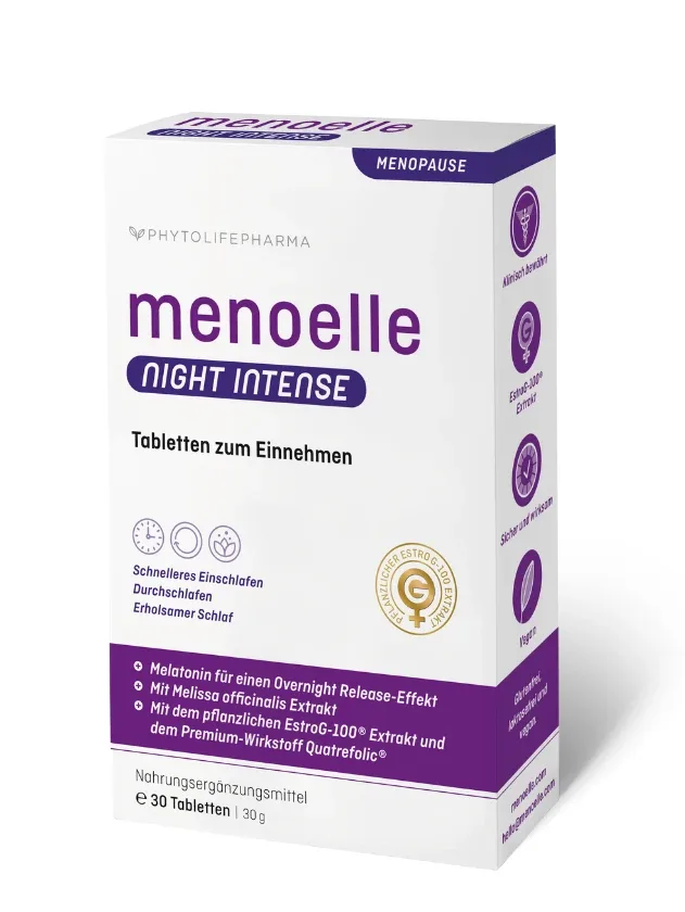 Menoelle night intense sievietēm menopauzes laikā, 30 tabletes