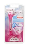 KRUIDVAT TRIPLE BLADES3 VIENREIZĒJIE SIEVIEŠU SKUVEKĻI, 4GAB.