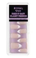 RIVAL LOVES ME FAKE IT EASY CLASSY FRENCH MĀKSLĪGO NAGU KOMPLEKTS, 24GAB.