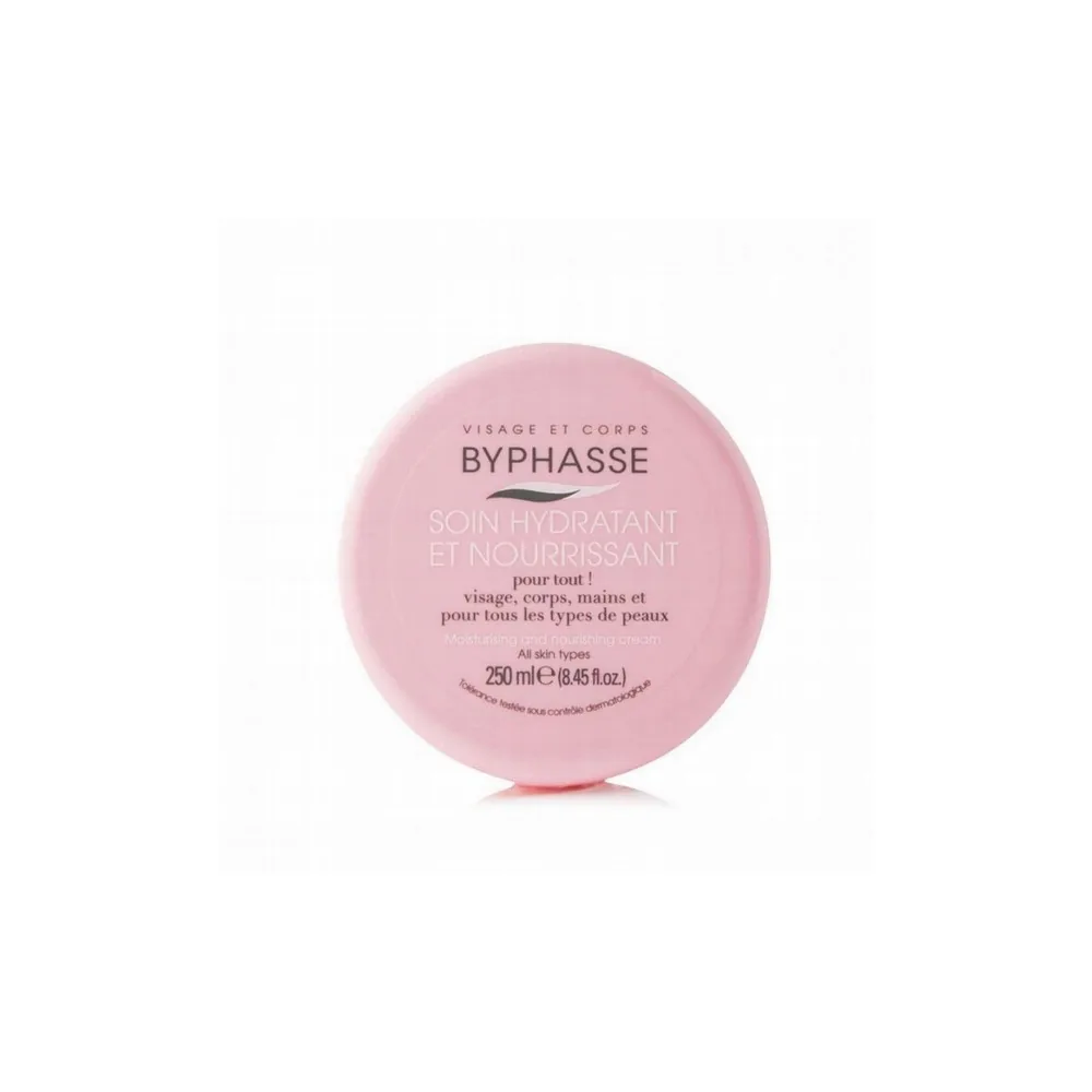 BYPHASSE MOISTURIZING AND NOURISHING CREAM FACE AND BODY ALL SKIN TYPES 250ML