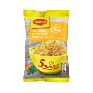 NŪDELES MAGGI ĀTRI PAGATAVOJAMĀS AR SIERA GARŠU 59.2G