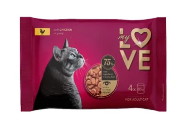 KONSERVĒTA KAĶU BARĪBA MY LOVE AR VISTAS GAĻU 4X85G