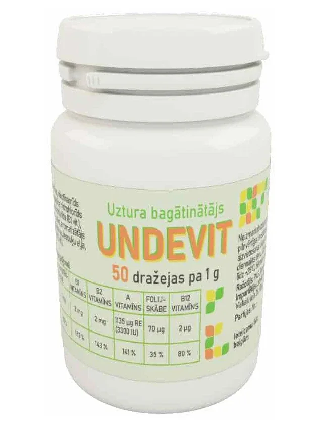 Undevit dražejas, 50 gb.