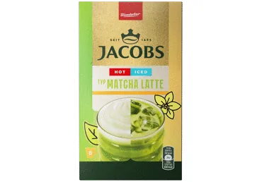 AROMATIZĒTS ŠĶĪSTOŠAIS DZĒRIENS JACOBS MATCHA LATTE 8X14.5G