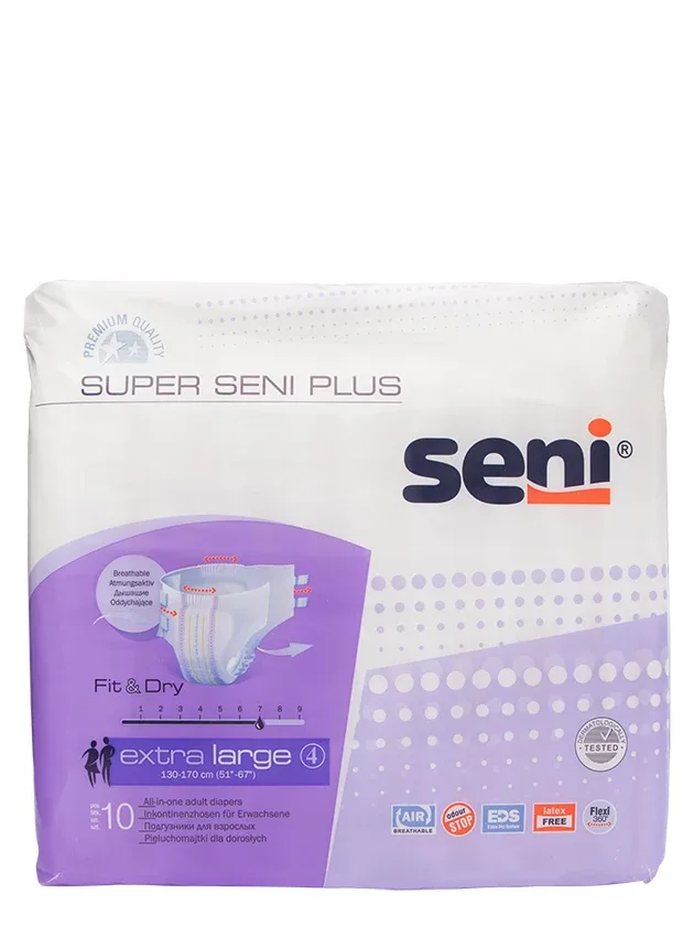Урологические подгузники Seni Super Plus, размер XL, 10 шт.