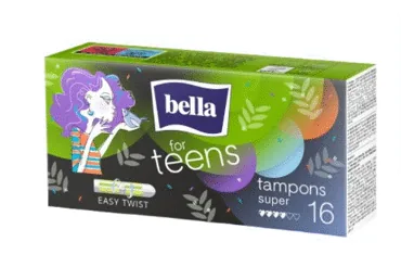 HIGIĒNISKIE TAMPONI BELLA TEENS SUPER 16GAB.