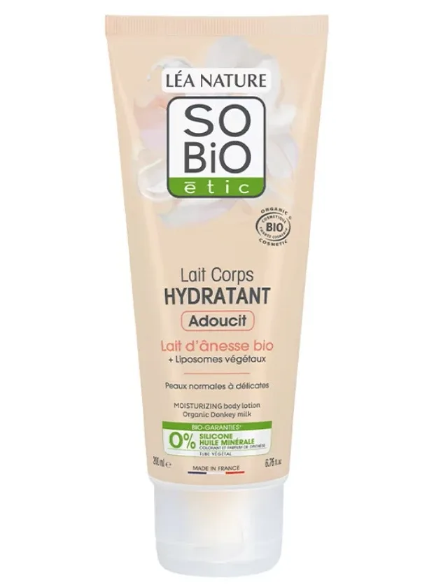 So BIO mitrinošs ķermeņa pieniņš ar ēzeļa pienu, 200 ml