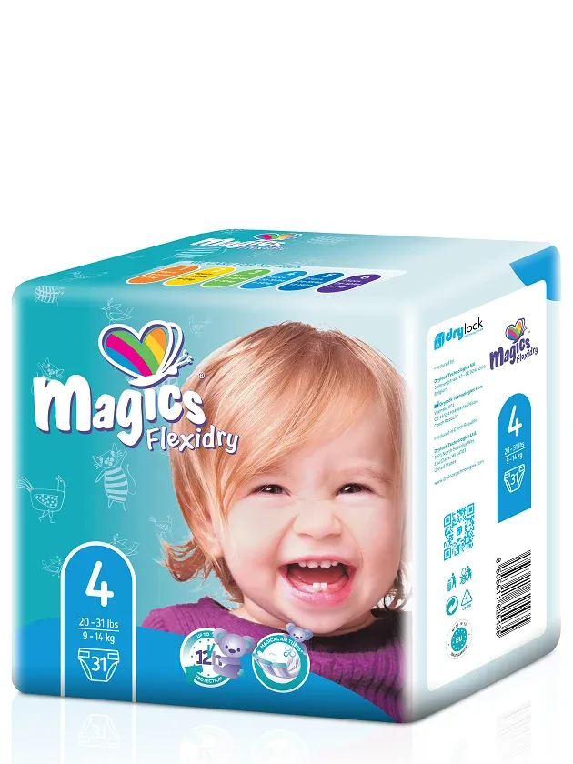 Magics Flexidry Magical Tubes autiņbiksītes maxi 9-14 kg, 31 gb.