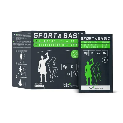 Biofarmacija BIO Sport & Basic Biomagnijs+biokālijs pulveris N14