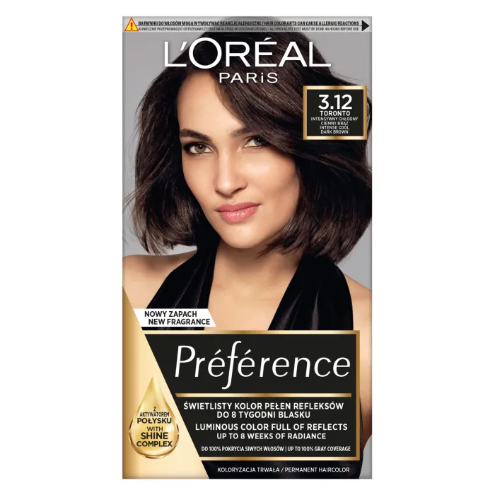 MATU KRĀSA LOREAL PREFERENCE NR.3.12