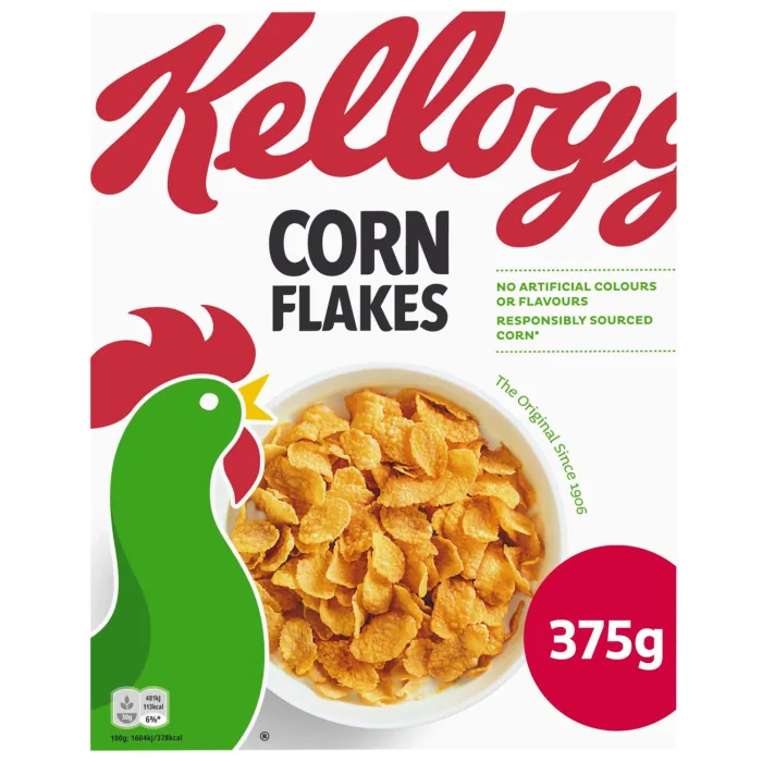BROKASTU PĀRSLAS KELLOGG'S CORN FLAKES 375G