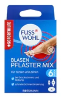 FUSSWOHL PLĀKSTERI PRET TULZNĀM MIX, 6GAB.