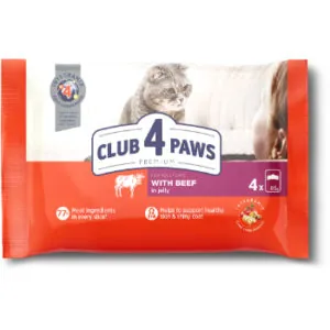 BARĪBA KONSERVĒTA KAĶIEM AR TEĻA GAĻU 4X85G