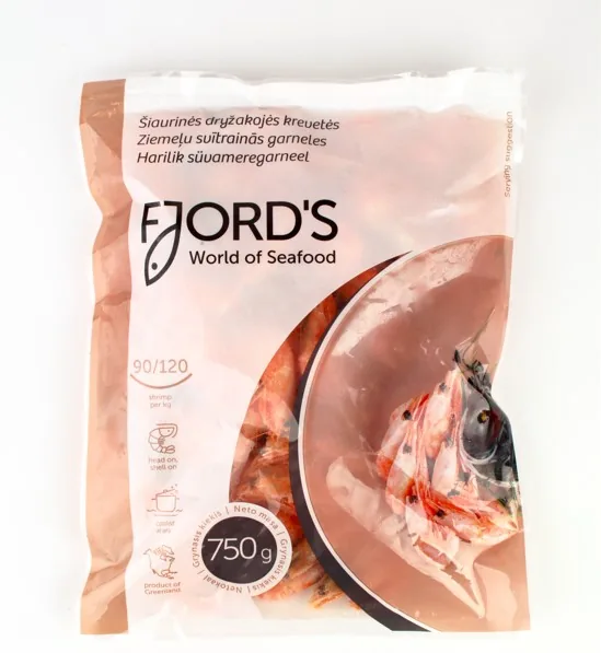 GARNELES ČAULĀ, VĀRĪTAS 90/120 , 2%, FJORD'S, 750G