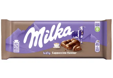 PIENA ŠOKOLĀDE MILKA BUBBLY CAPPUCCINO 97G