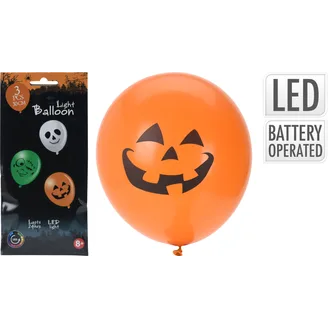 Воздушный шар Halloween с LED-подсветкой, 30 см
