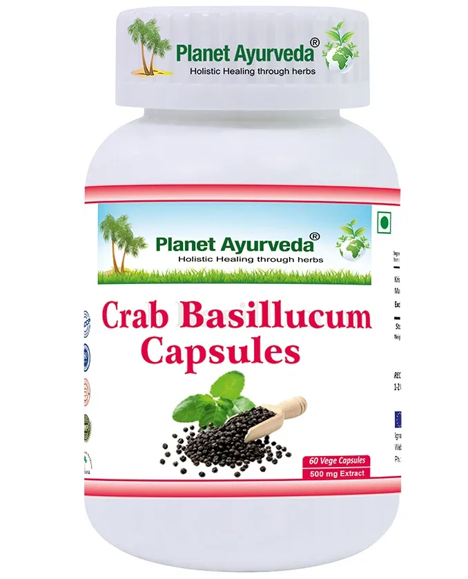 Crab basillucum Planet Ayurveda® kapsulas, 60 gb.