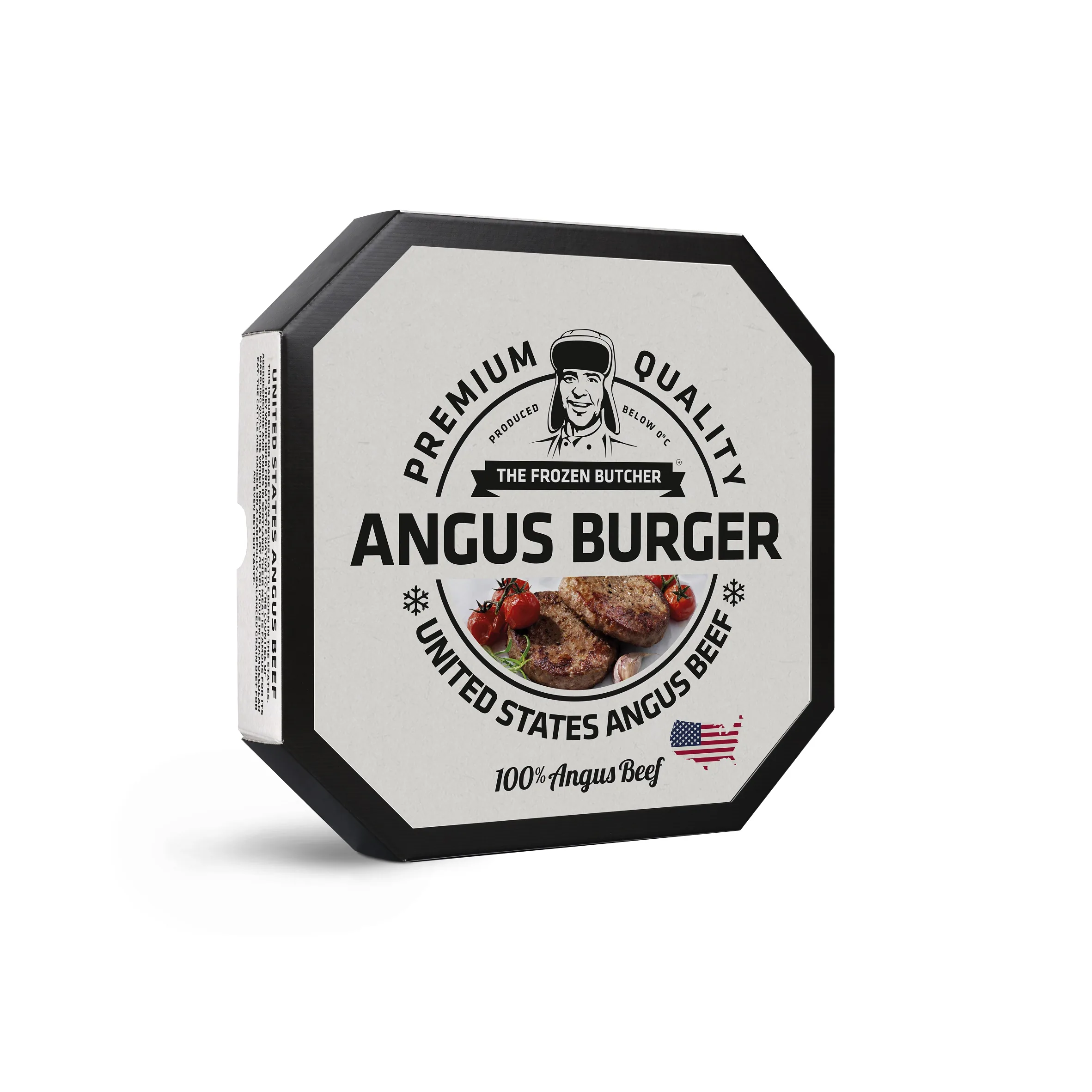 SALDĒTAS ANGUS LIELLOPA GAĻAS BURGERA KOTLETES THE FROZEN BUTCHER, 12 X 150 G