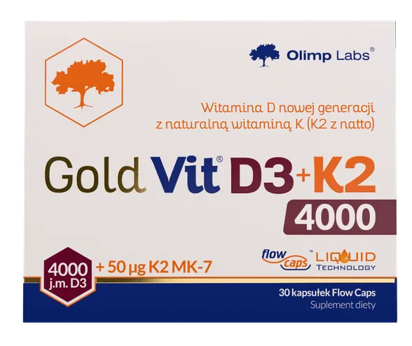 Olimp Labs Gold Vit D3 + K2 4000SV + 50 MCG kapsulas, 30 gab.