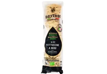 BIO PILNGRAUDU MAKARONI DELVERDE FETTUCCINE 250G
