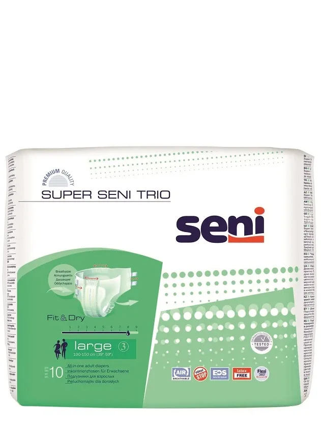Подгузники-трусики Seni Super Trio размер L, 10 шт.