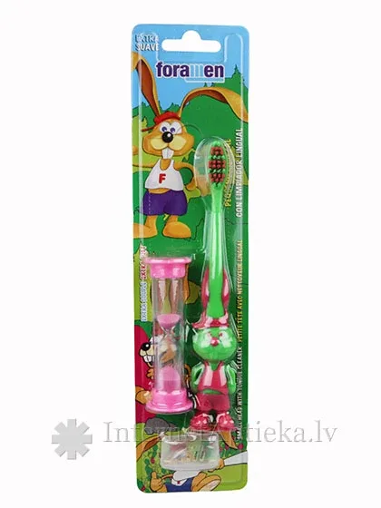 Zobu suka Foramen bērniem extra suave + smilšu pulkstenis, 1 gb.
