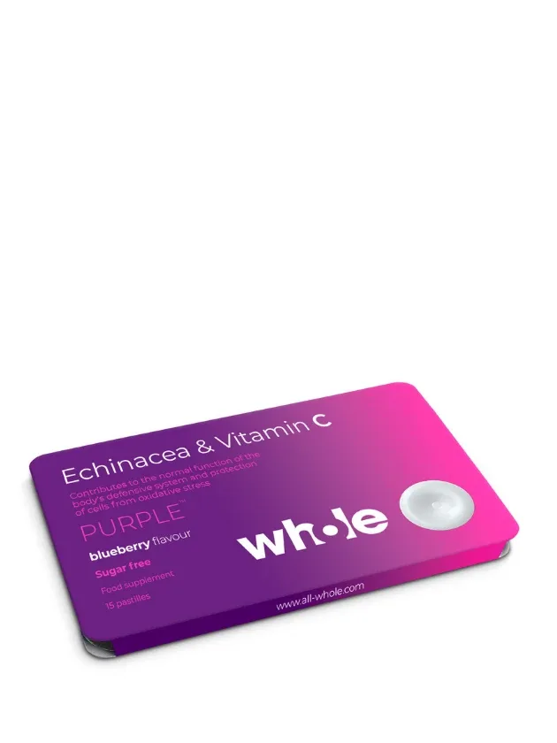 Whole vitamīnu pastilas - ehinācija un C vitamīns, 15 gb.