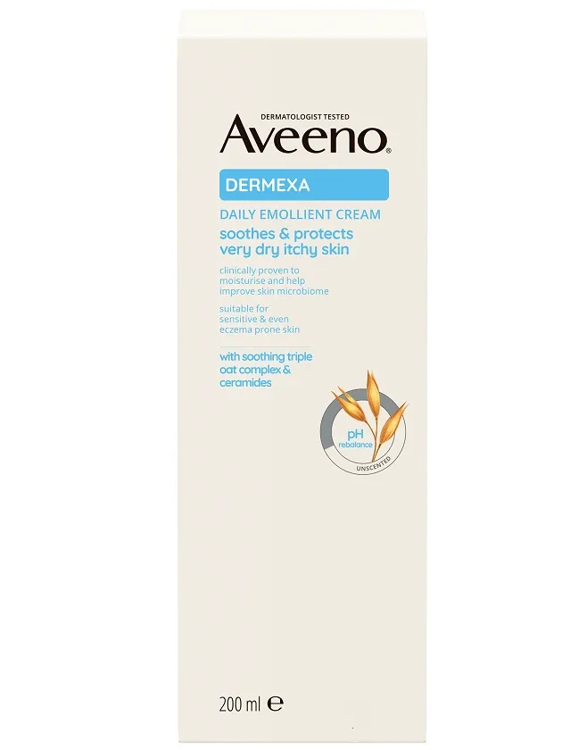 Aveeno Dermexa emolientu krēms ikdienai bez smaržas, 200 ml