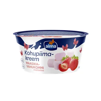 BIEZPIENA KRĒMS ALMA AR ZEMENĒM UN ZEFĪRA GARŠU 150G