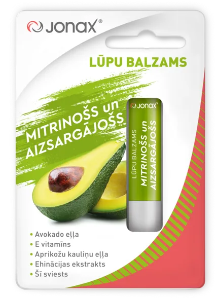 Jonax Avokado - mitrinošs un aizsargājošs lūpu balzams, 4,5 g