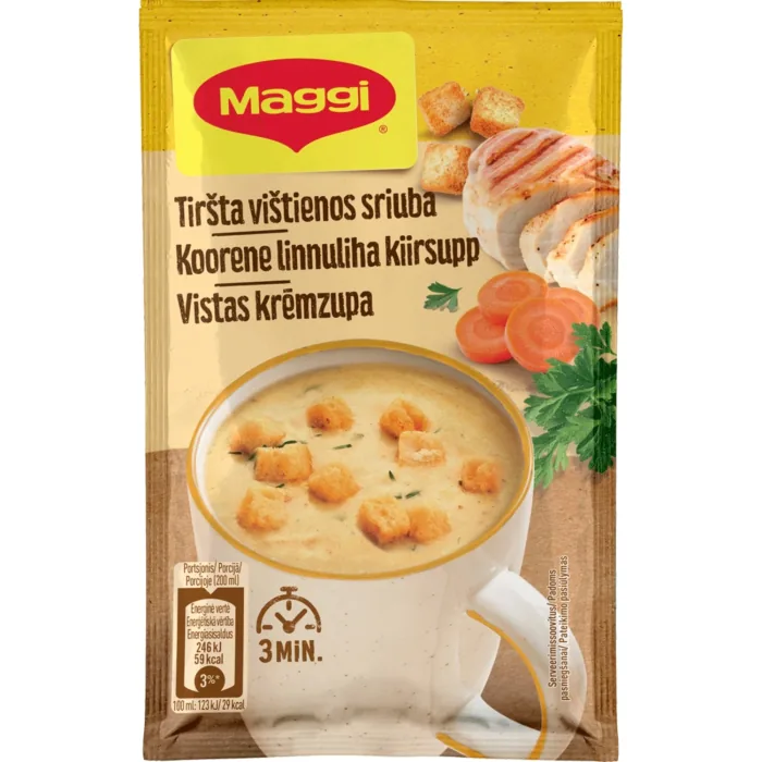 SAUSĀ ZUPA MAGGI VISTAS AR GRAUZDIŅIEM ĀTRI PAGATAVOJAMĀ 16G
