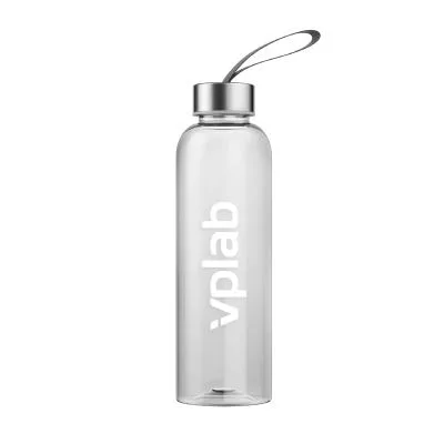 Vplab Plastmasas ūdens pudele ar baltu logo 580 ml