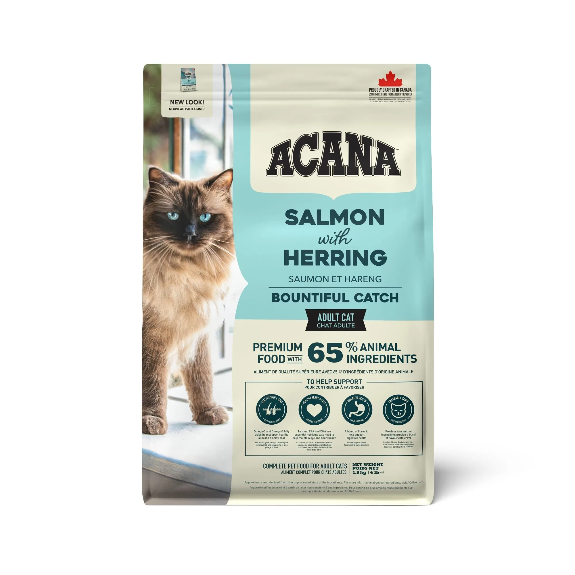 SAUSĀ BARĪBA KAĶIEM ACANA BOUNTIFUL CATCH, 1.8KG
