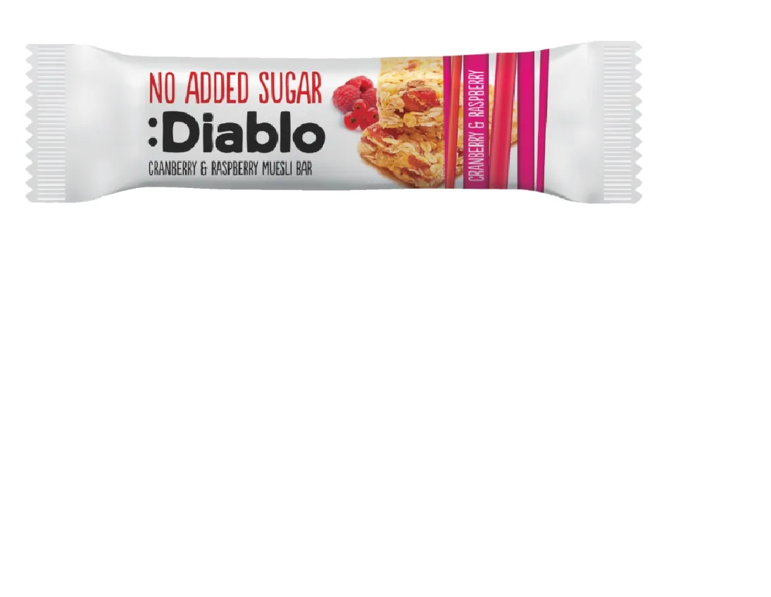 MUSLI BATONIŅŠ DIABLO, AR DZĒRVEŅU UN AVEŅU GARŠU, BEZ CUKURA, 30G